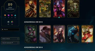 Conta LOL D4 - Todos Champs - 90 SKINS - MMR ALTO