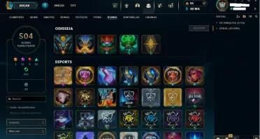 Conta lol diamantes IV full champs, 466 skins diversos raros