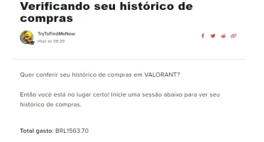 Conta de Valorant top