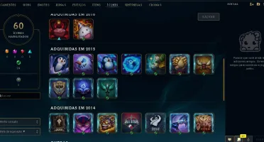 Conta League Of Legends 2013 Conta Com 60 Champs E 20 skins