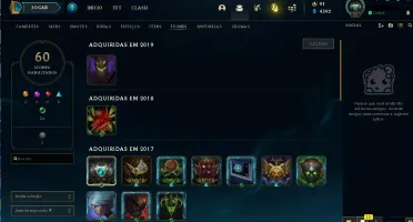 Conta League Of Legends 2013 Conta Com 60 Champs E 20 skins