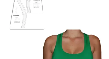 Kit de Moldes PDF Sutiã Meia Taça Bojo Senhoras eTop Costa