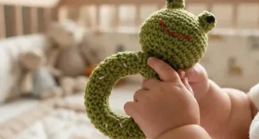Chocalho Sapinho Amigurumi