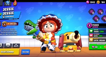 Conta de Brawl Stars com o Leon Lobo Branco