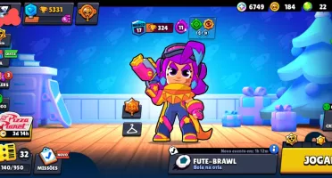 Conta de Brawl Stars com o Leon Lobo Branco