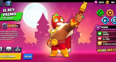 Conta de Brawl Stars com o Leon Lobo Branco