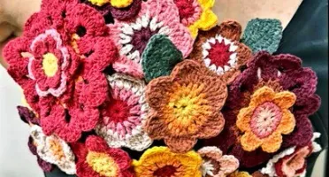 Kit São João Flores de Crochê para Aplique