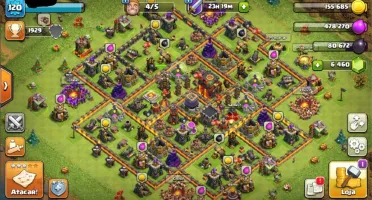 Conta Clash of Clans cv10 6400 Gemas
