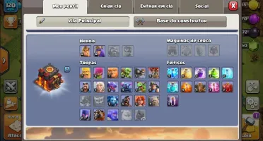 Conta Clash of Clans cv10 6400 Gemas