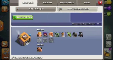 Conta Clash of Clans cv10 6400 Gemas