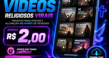 ✨ Pack 1.000+ Vídeos Verticais Nicho Religioso