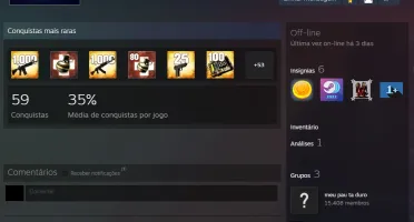 Conta Gamers Clube LVL 19 + Steam lvl 12 com PRIME - CSGO