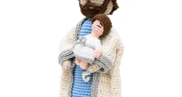São José com Menino Jesus em Amigurumi