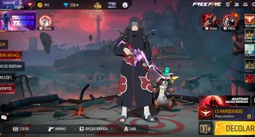 Conta de Free FIRE ffcon com Itachi e vários outros itens
