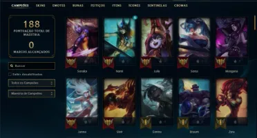 Conta unranked com Rammus rei e Kayle juiza ( MAIN SUP )
