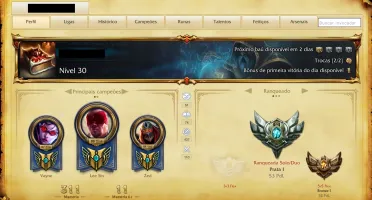 Conta Ouro V, Skin Vitoriosa, Mais de 190 skin