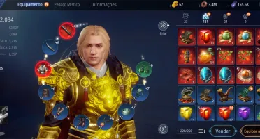 CONTA MIR4 - LVL81 - SA44 - GUERREIRO - 2 EQUIP EPICO