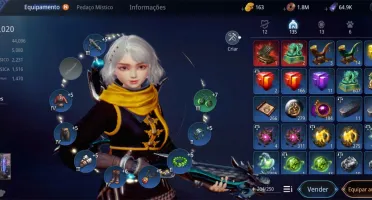 CONTA MIR4 - LVL81 - SA44 - GUERREIRO - 2 EQUIP EPICO