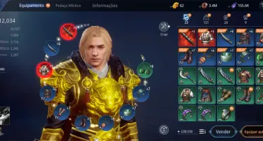 CONTA MIR4 - LVL81 - SA44 - GUERREIRO - 2 EQUIP EPICO