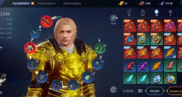 CONTA MIR4 - LVL81 - SA44 - GUERREIRO - 2 EQUIP EPICO