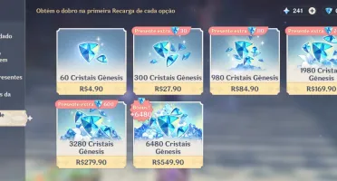 CONTA AR 58 13 personagens 5* e 8 armas 5*