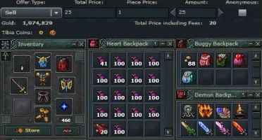 Char Tibia Elite Knight lvl 222 + Druid lvl 34