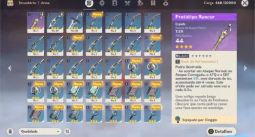 GENSHIN IMPACT - FISCHL C2, NOELLE C3 - ARMA 4 ESTRELAS