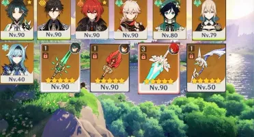 AR 56 c/ 11 - 5* Diluc, Xiao, lança de jade, zhongli, venti+