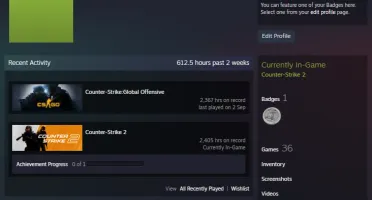 Cs2 | 2.405+ Horas (Sem Prime) | Medalha/Moeda De 5 Anos