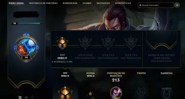 Conta league of legends unraked todos os dados