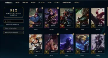 Conta league of legends unraked todos os dados