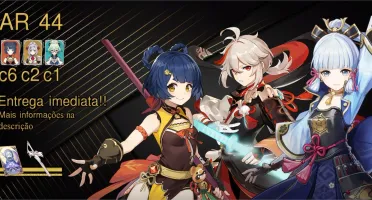 AR 44 Ayaka / Kazuha / Qiqi / Falcão e banners altos