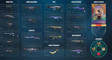 conta VALORANT sem elo com skins - karambit
