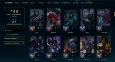 Prata 4 com 150 Champs e 54 Skins ( MAIN ADC )