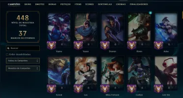 Prata 4 com 150 Champs e 54 Skins ( MAIN ADC )