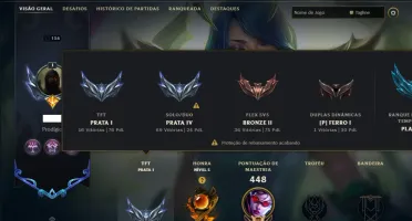 Prata 4 com 150 Champs e 54 Skins ( MAIN ADC )