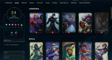 Prata 4 com 150 Champs e 54 Skins ( MAIN ADC )