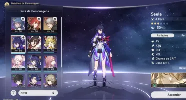 Lvl37. Seele e Himeko + arma Biss / mais 2 armas t5