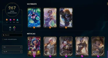 CONTA LEAGUE OF LEGENDS 267 SKINS +CONTA VALORANT COM PASSE