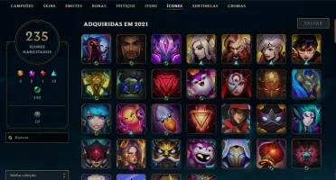 CONTA LEAGUE OF LEGENDS 267 SKINS +CONTA VALORANT COM PASSE