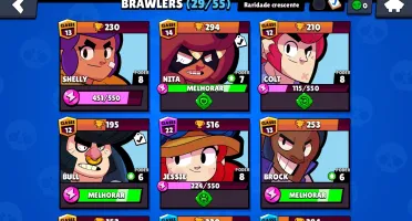 Conta Brawl Stars 7150 troféus com Leon Gale Colette Wattson