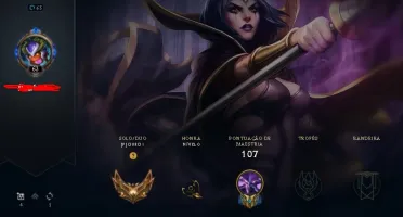 Conta de lol ouro 1, 12 skins, caindo com diamante