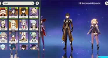 Geshin impact contém 3 personagem 5* mais 2 arma 5*