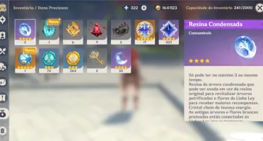 Geshin impact contém 3 personagem 5* mais 2 arma 5*