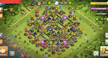 CLASH OF CLANS CV9 FULL 10K GEMAS