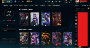 Conta de Lol e Valorant todos os campeoes e operadores