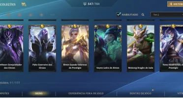 Conta WildRift 547 skins
