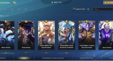 Conta WildRift 547 skins