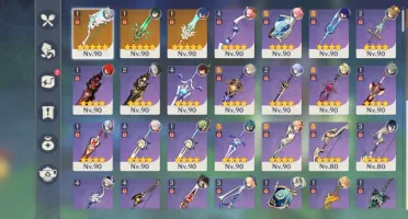Conta de geshin end game com com 19 personagens 5 estrelas