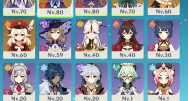 Conta Genshin Impact Ar 44, 5 5 Estrelas + 1 arma 5 estrela